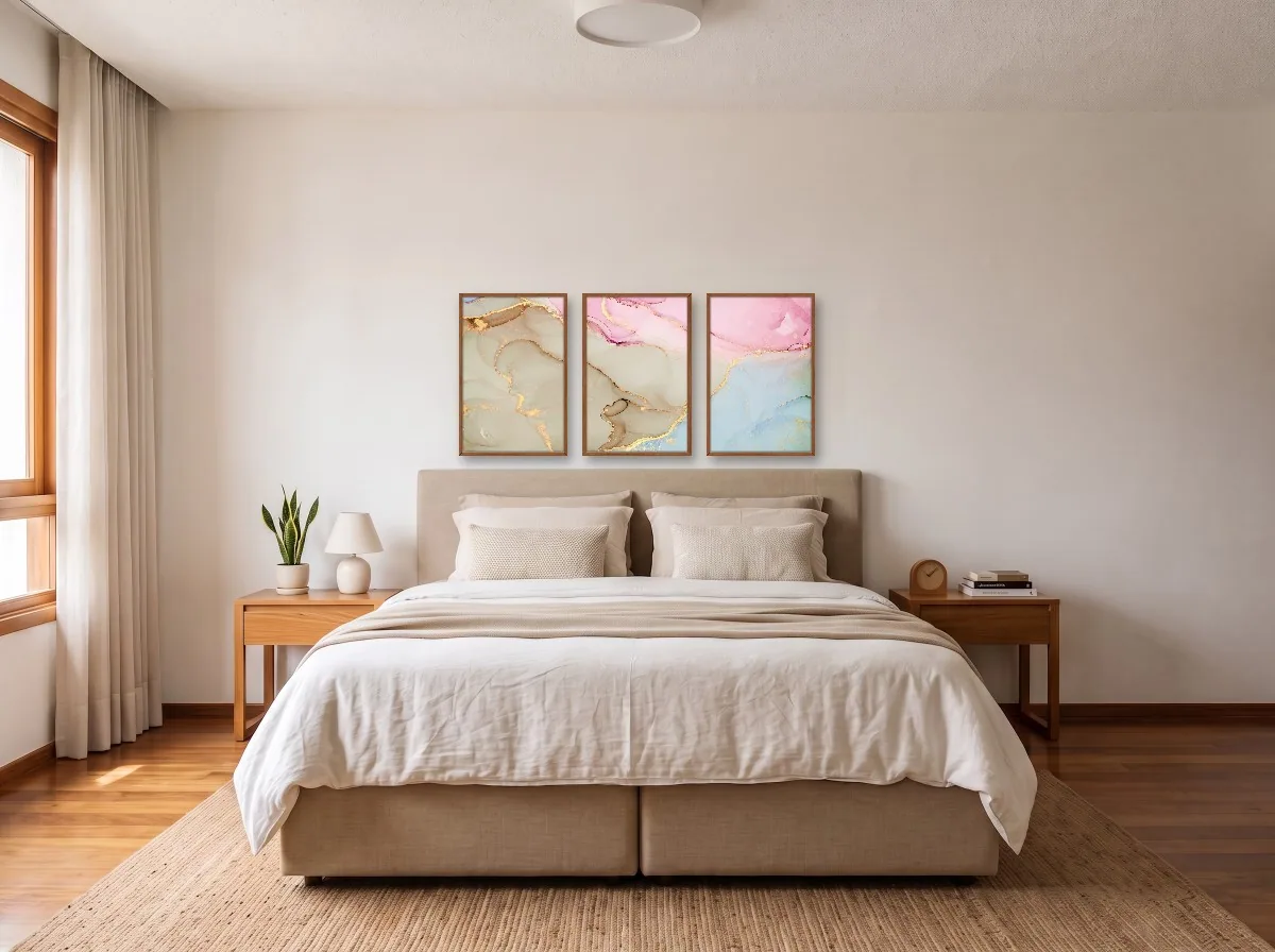 Trio 40×60 com caixa freijó em quarto