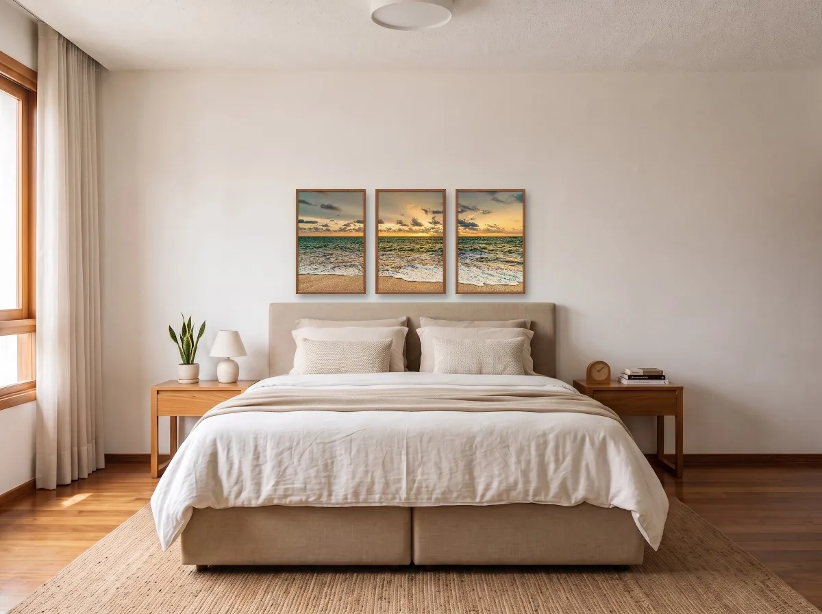 Trio 40×60 com caixa freijó em quarto