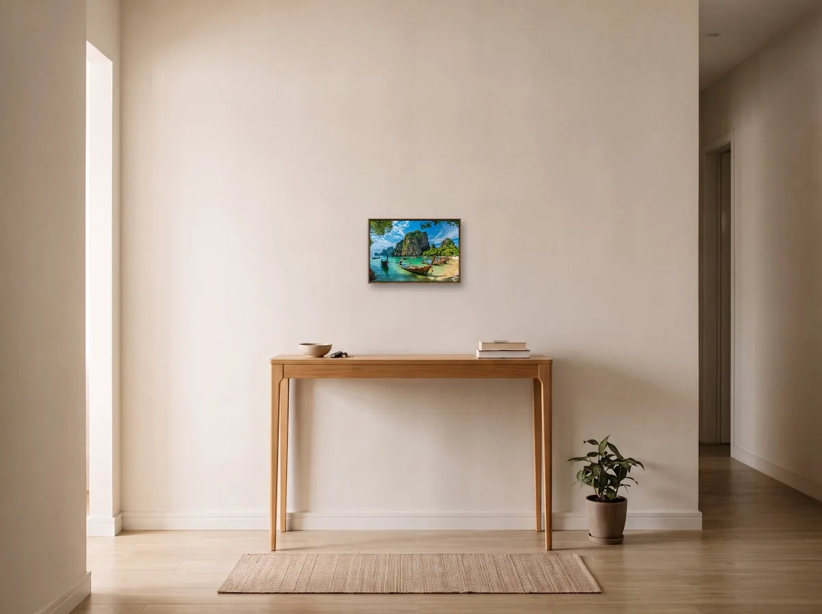Quadro 30×45 flutuante tabaco em hall