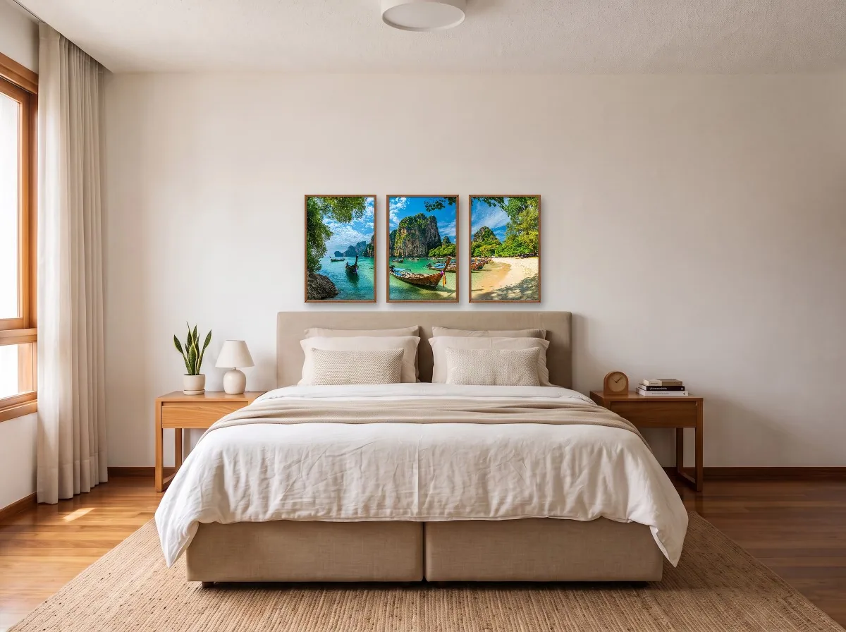 Trio 40×60 com caixa freijó em quarto