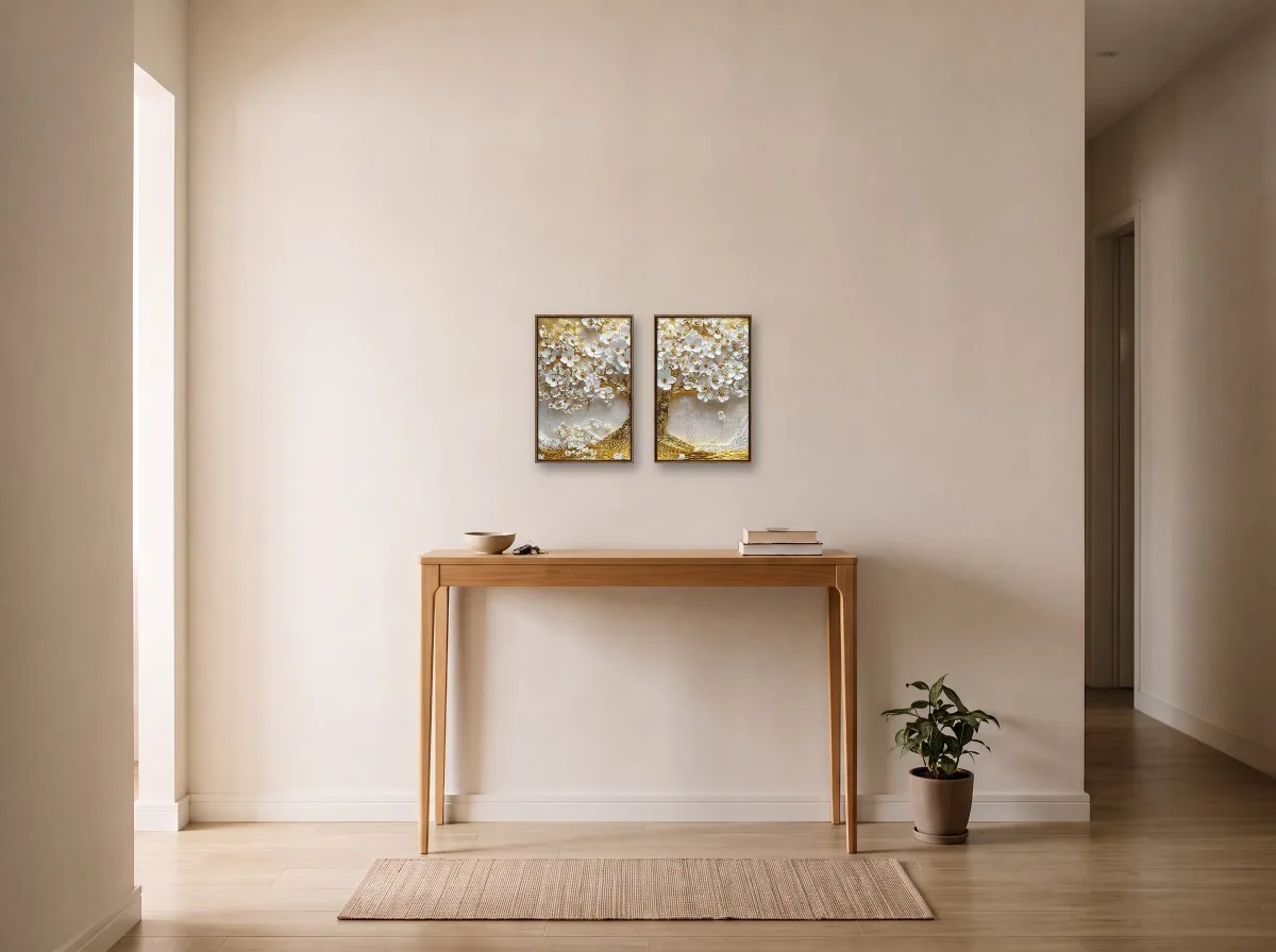 Duo 30×45 · Flutuante · tabaco · Hall · aparador de 1,20 m