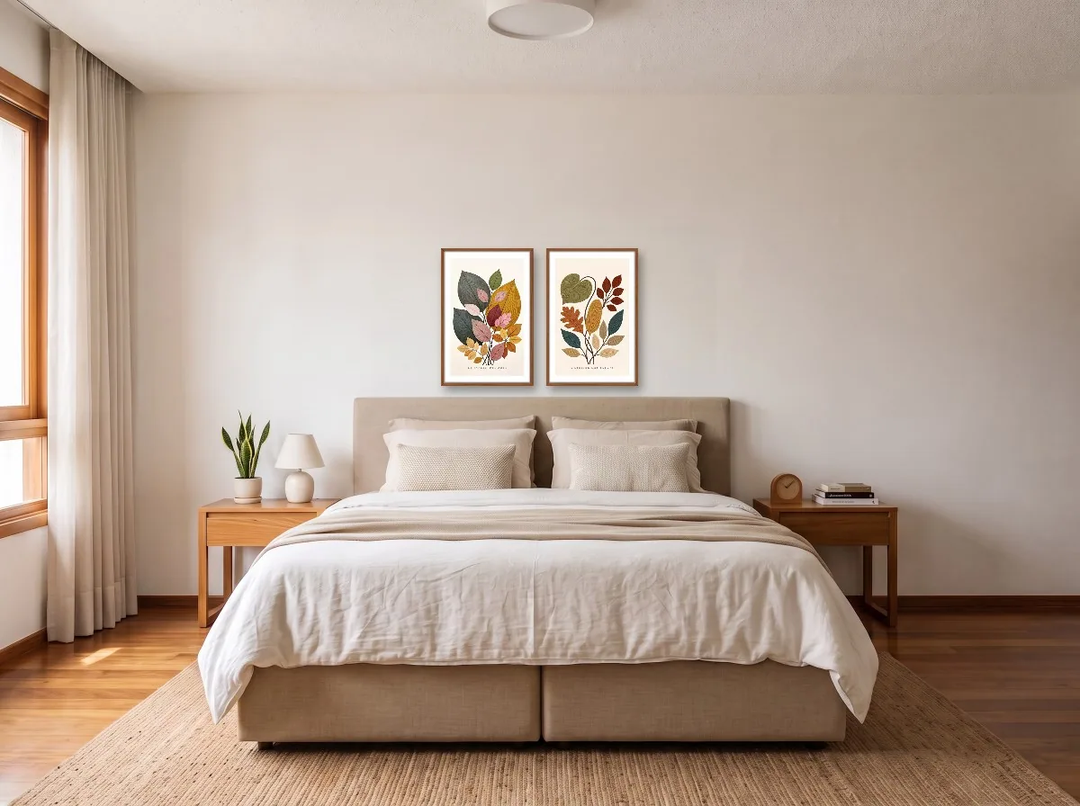 Duo 40×60 com caixa freijó em quarto
