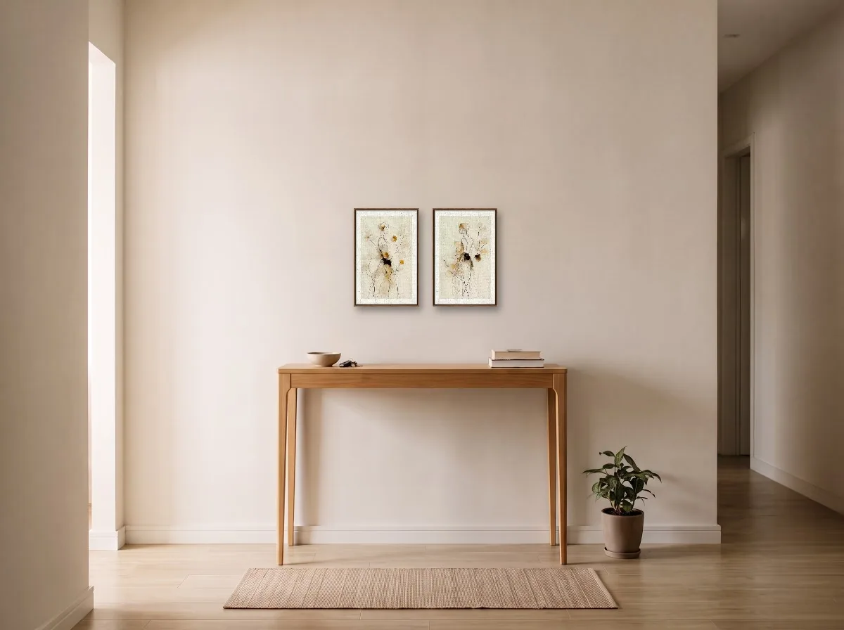 Duo 30×45 · Flutuante · tabaco · Hall · aparador de 1,20 m