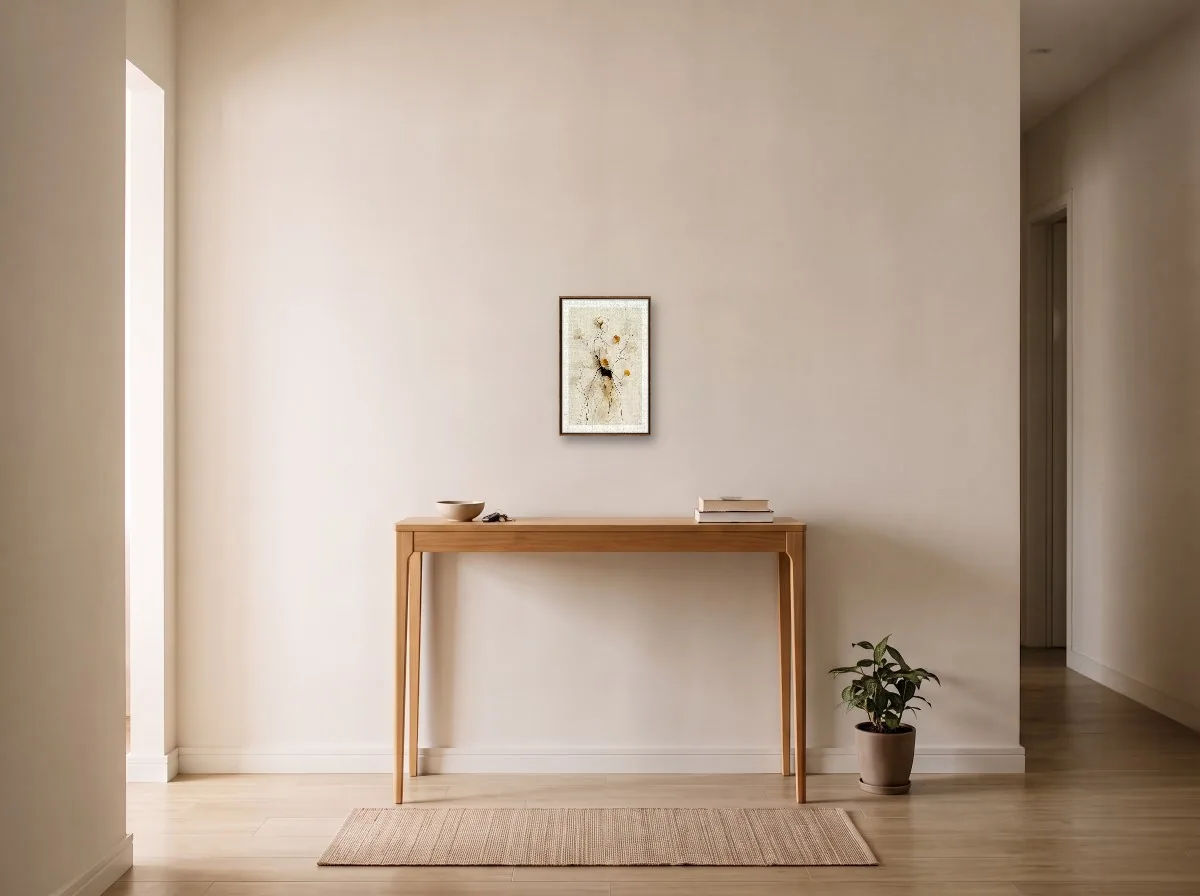 Quadro 30×45 flutuante tabaco em hall