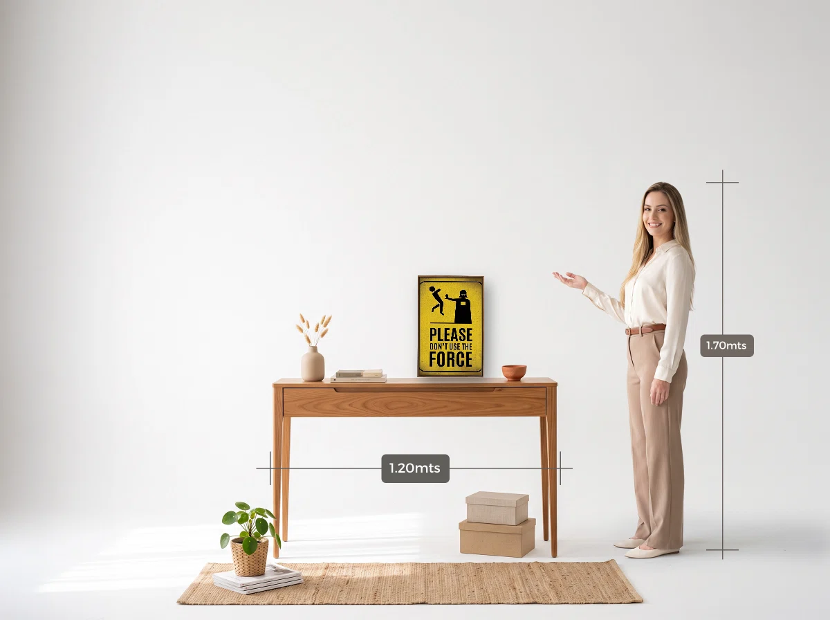 Quadro 30×45 · Flutuante · tabaco · Hall · aparador de 1,20 m