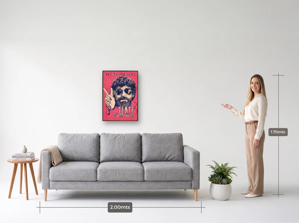 Quadro 50×70 · Filete · preta · Sala · sofá de 2,00 m