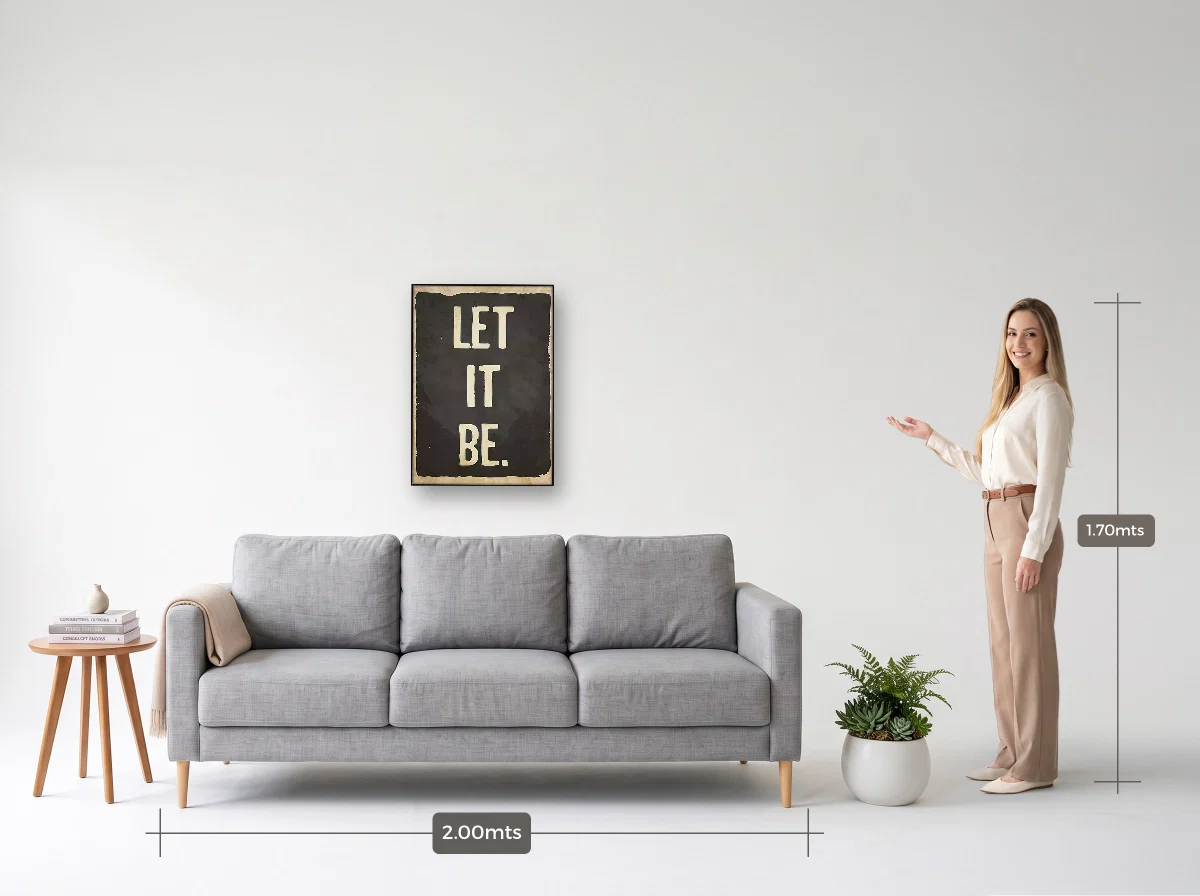 Quadro 50×70 · Filete · preta · Sala · sofá de 2,00 m