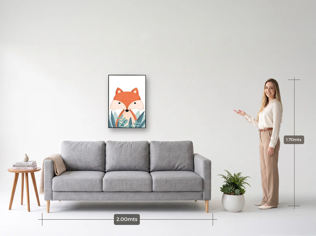Quadro 50×70 · Filete · preta · Sala · sofá de 2,00 m