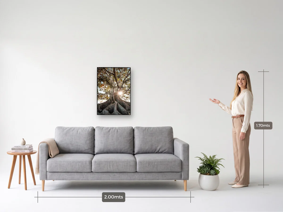 Quadro 50×70 · Filete · preta · Sala · sofá de 2,00 m