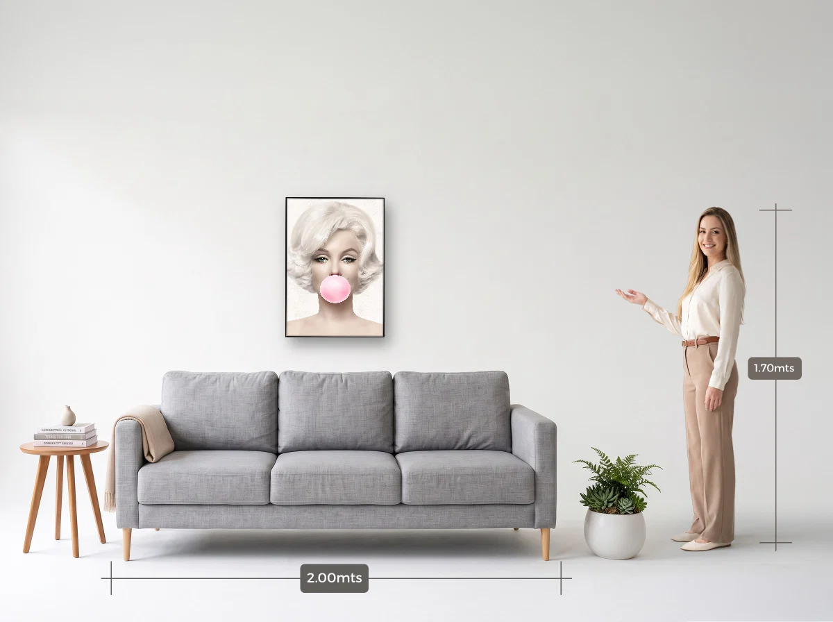 Quadro 50×70 · Filete · preta · Sala · sofá de 2,00 m