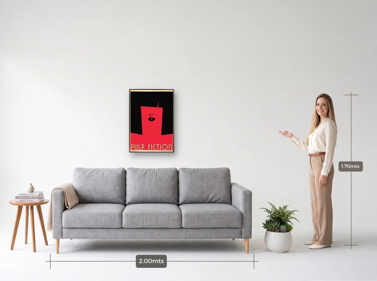 Quadro 50×70 · Filete · preta · Sala · sofá de 2,00 m