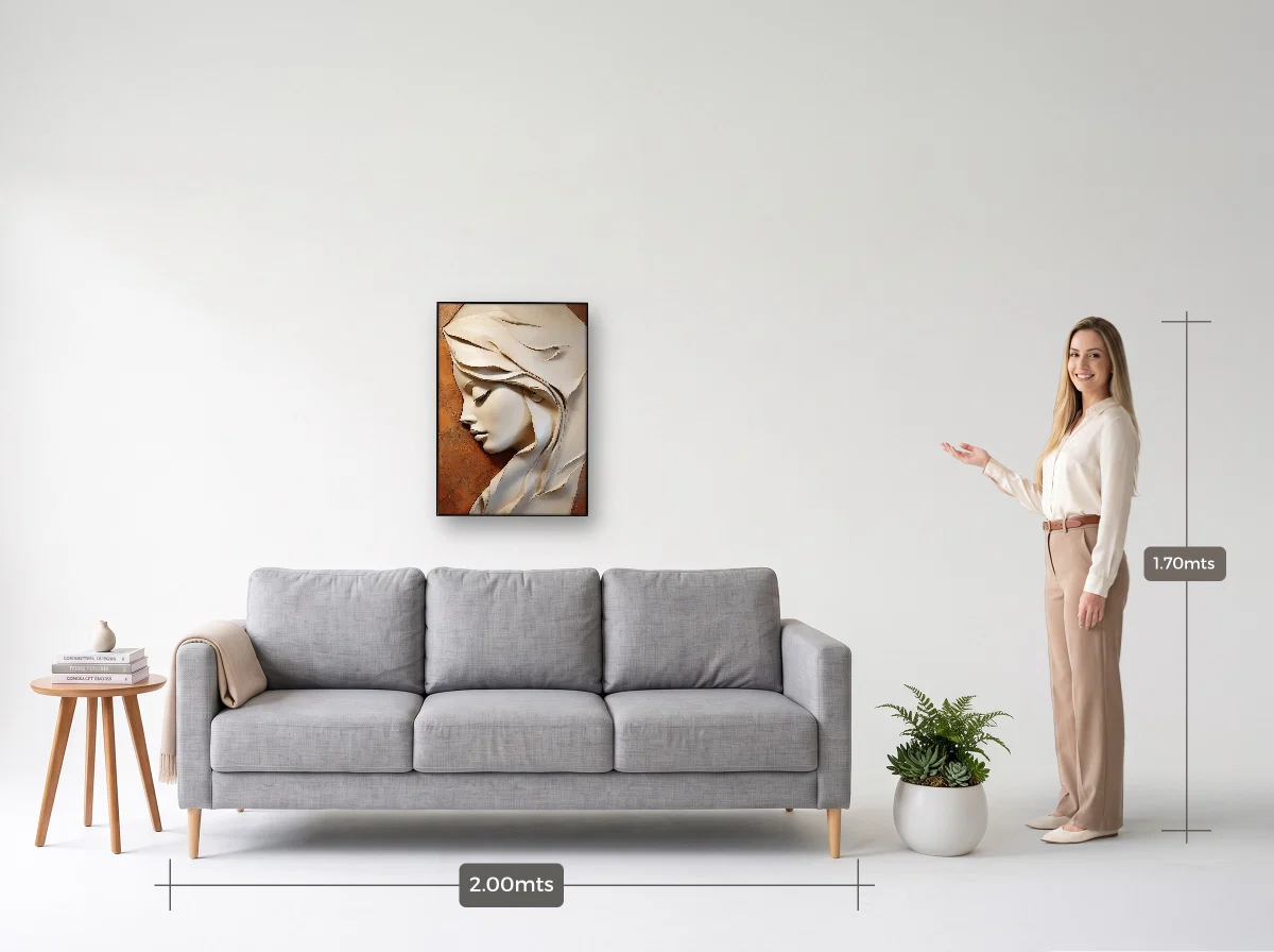 Quadro 50×70 · Filete · preta · Sala · sofá de 2,00 m