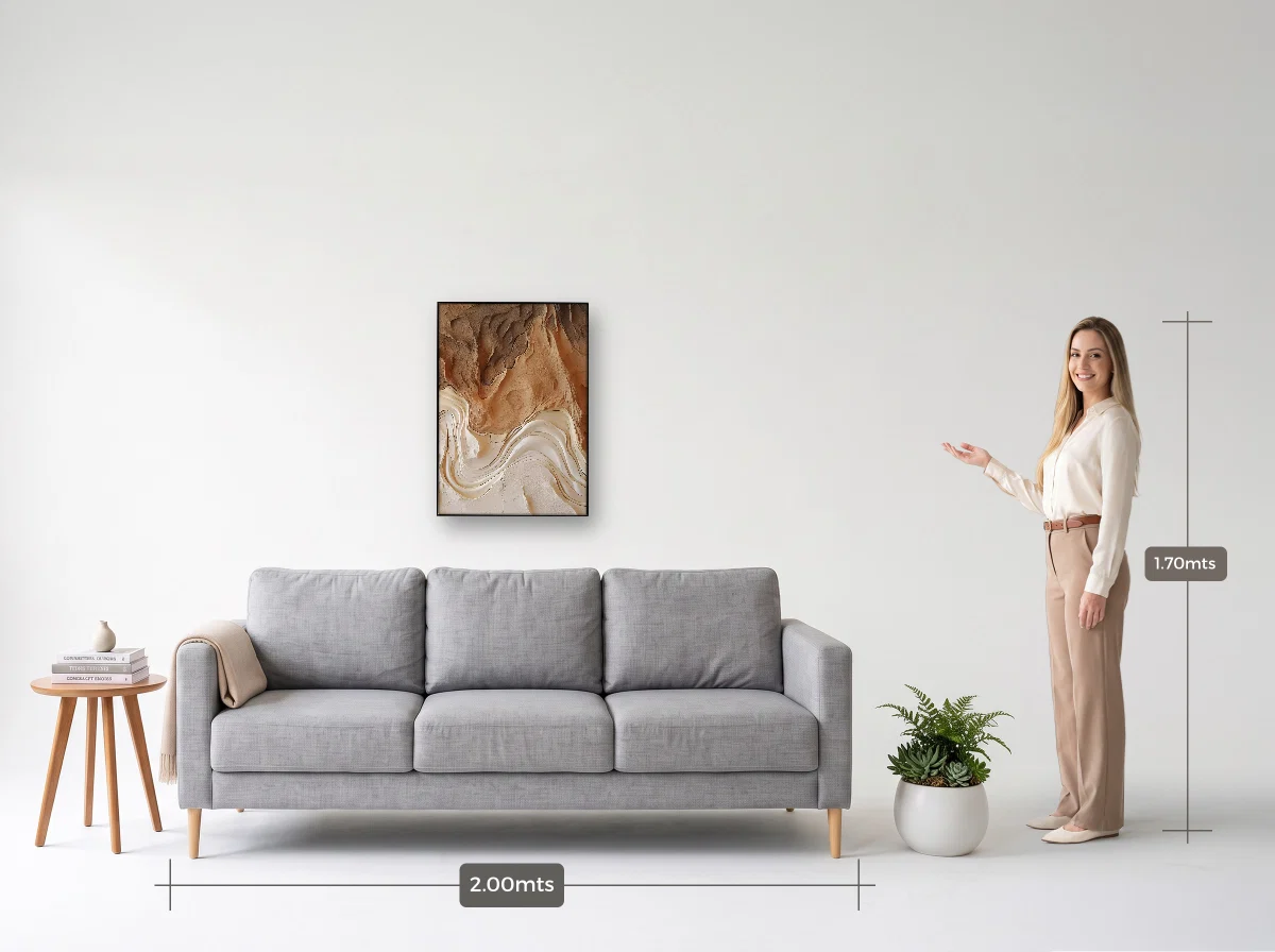 Quadro 50×70 · Filete · preta · Sala · sofá de 2,00 m