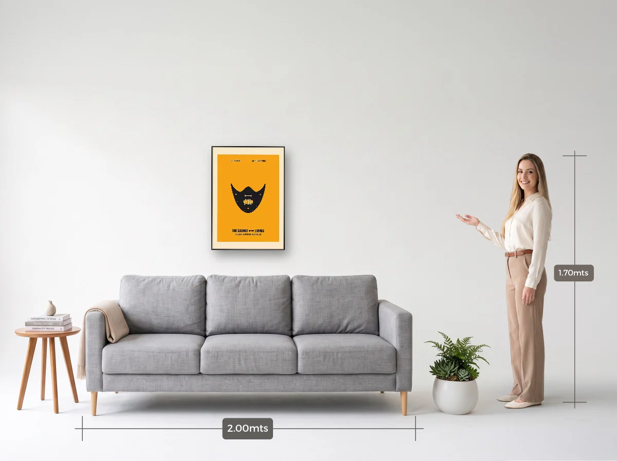 Quadro 50×70 · Filete · preta · Sala · sofá de 2,00 m