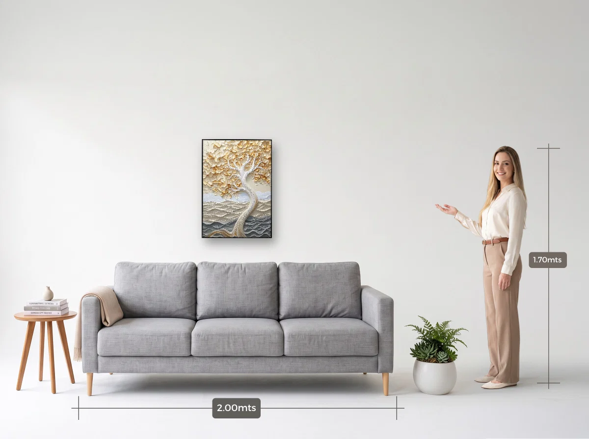 Quadro 50×70 · Filete · preta · Sala · sofá de 2,00 m