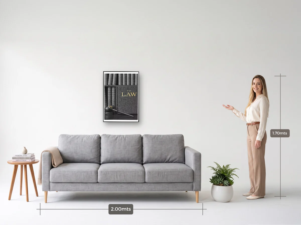 Quadro 50×70 · Filete · preta · Sala · sofá de 2,00 m