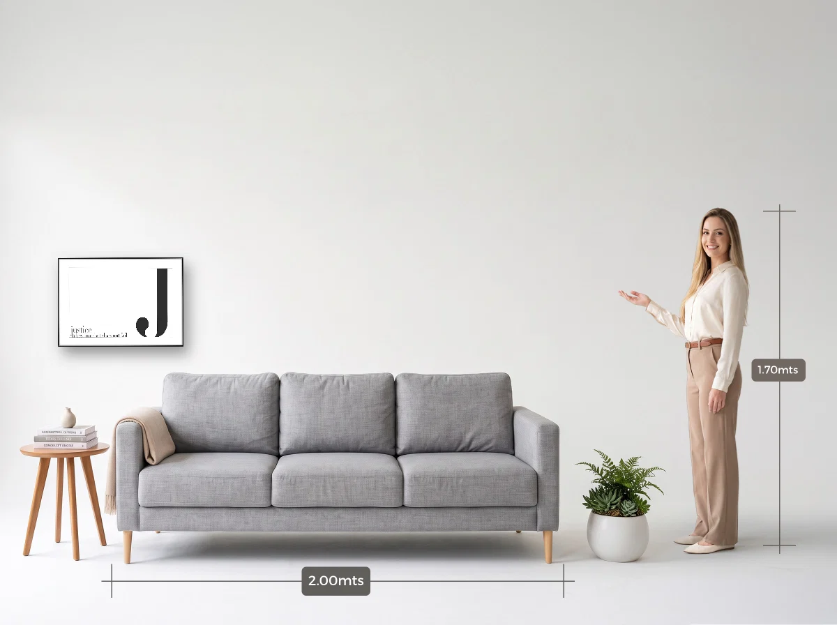 Quadro 50×70 · Filete · preta · Sala · sofá de 2,00 m