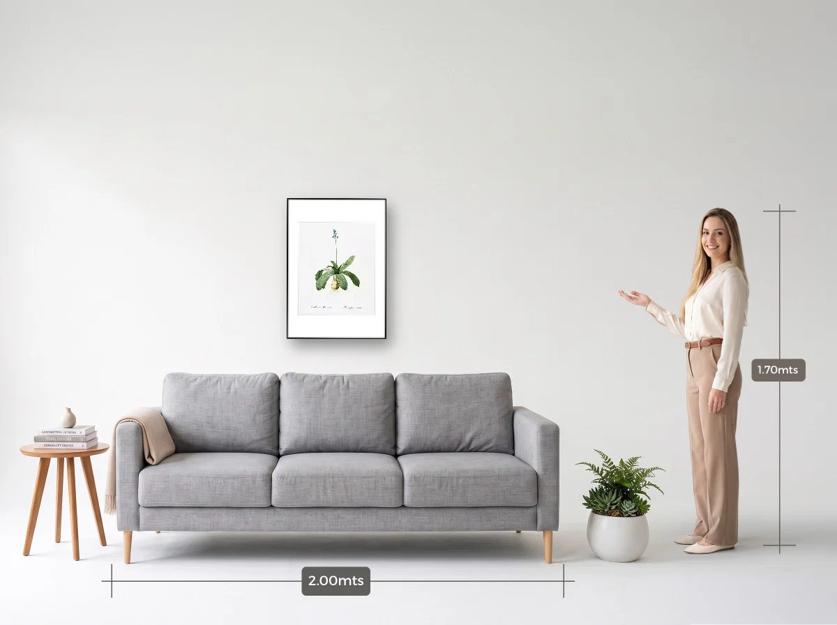 Quadro 50×70 · Filete · preta · Sala · sofá de 2,00 m
