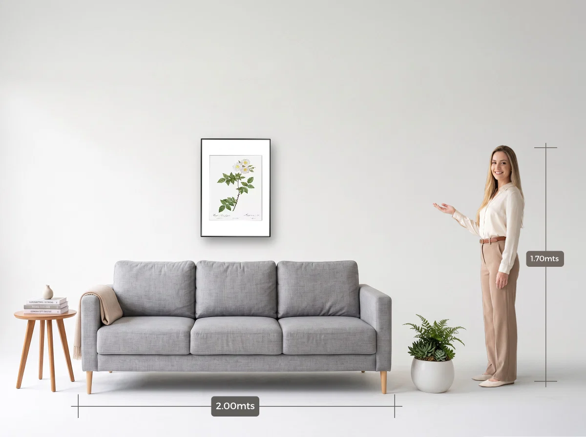 Quadro 50×70 · Filete · preta · Sala · sofá de 2,00 m