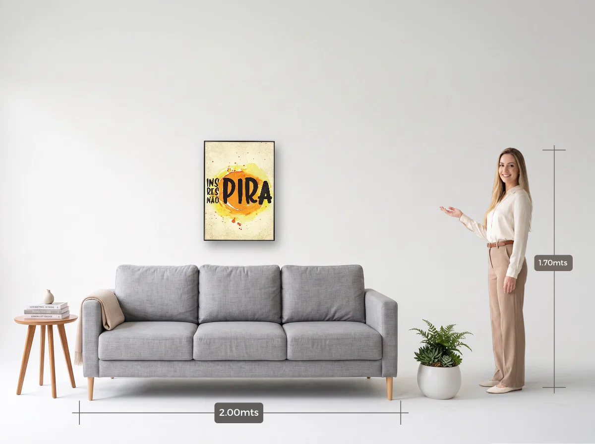 Quadro 50×70 · Filete · preta · Sala · sofá de 2,00 m