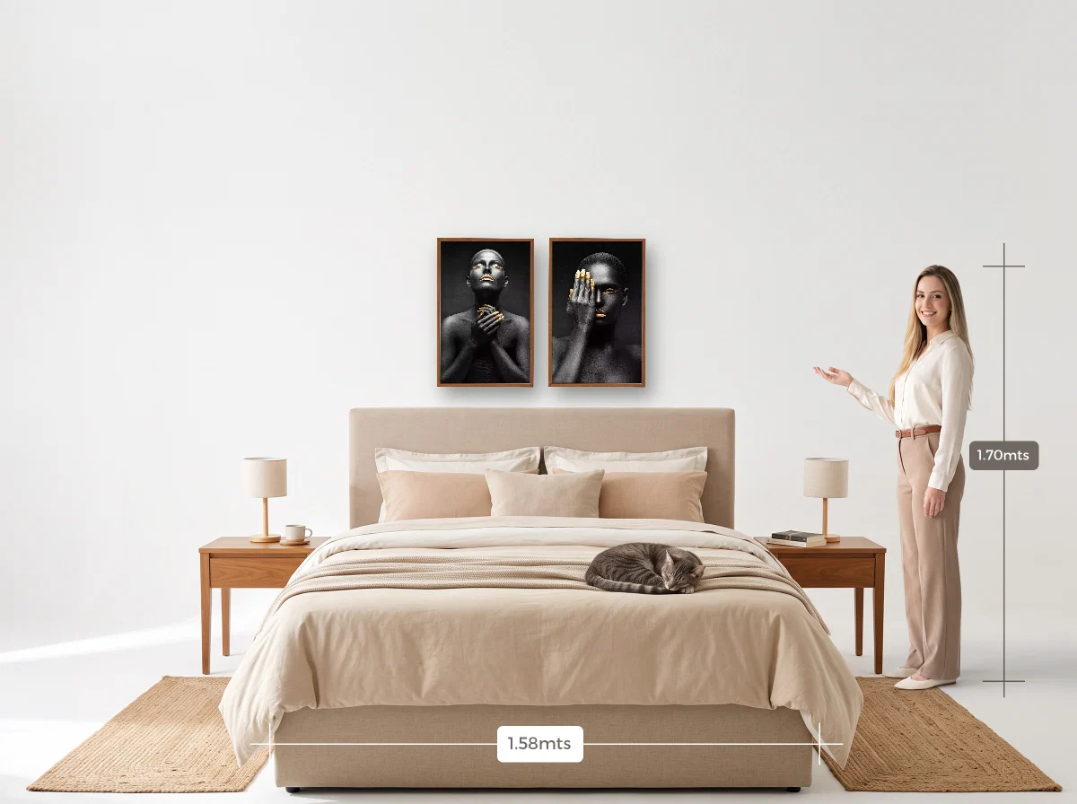 Duo 40×60 · Caixa · freijó · Quarto · cama queen