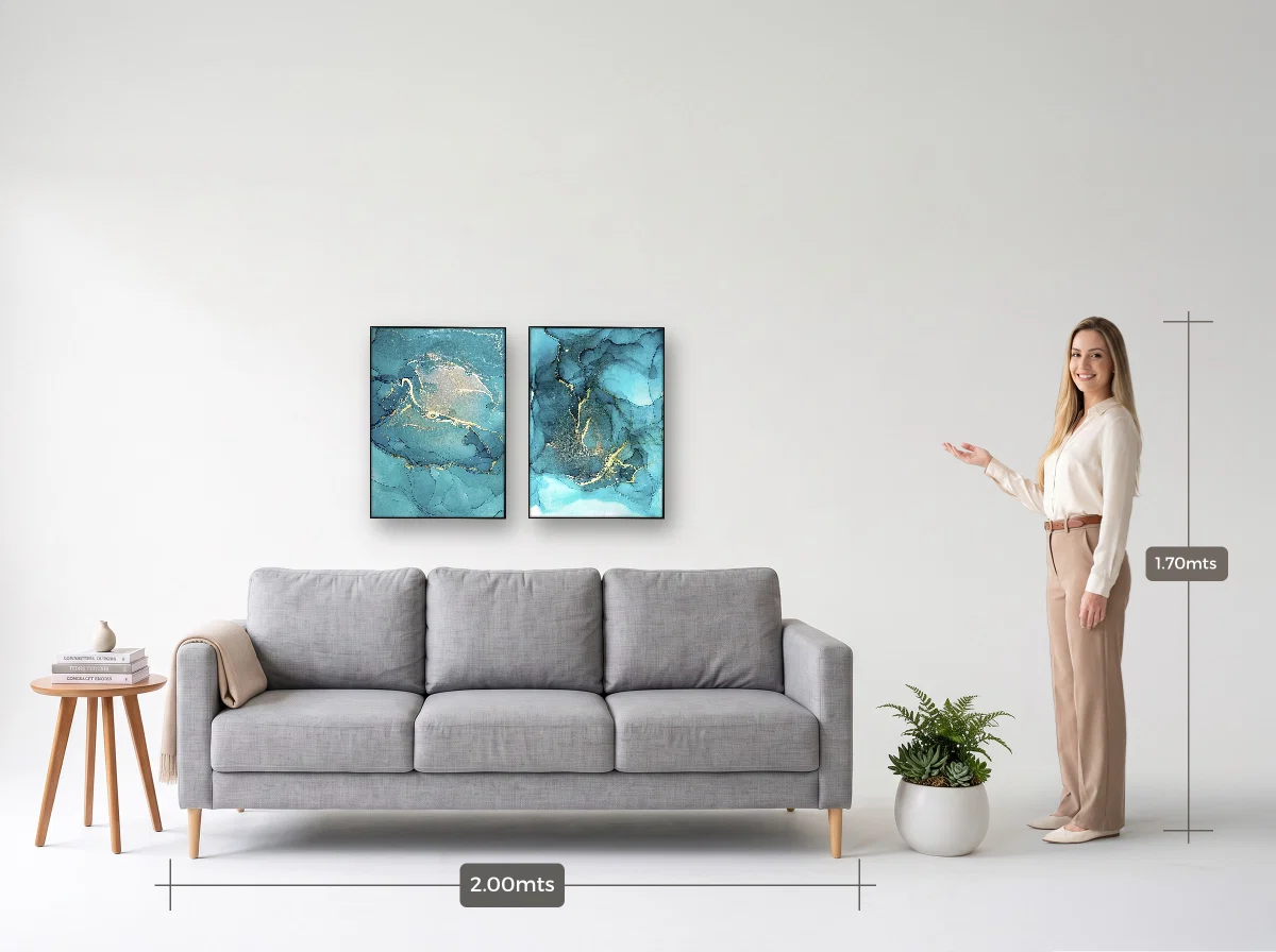 Duo 50×70 · Filete · preta · Sala · sofá de 2,00 m