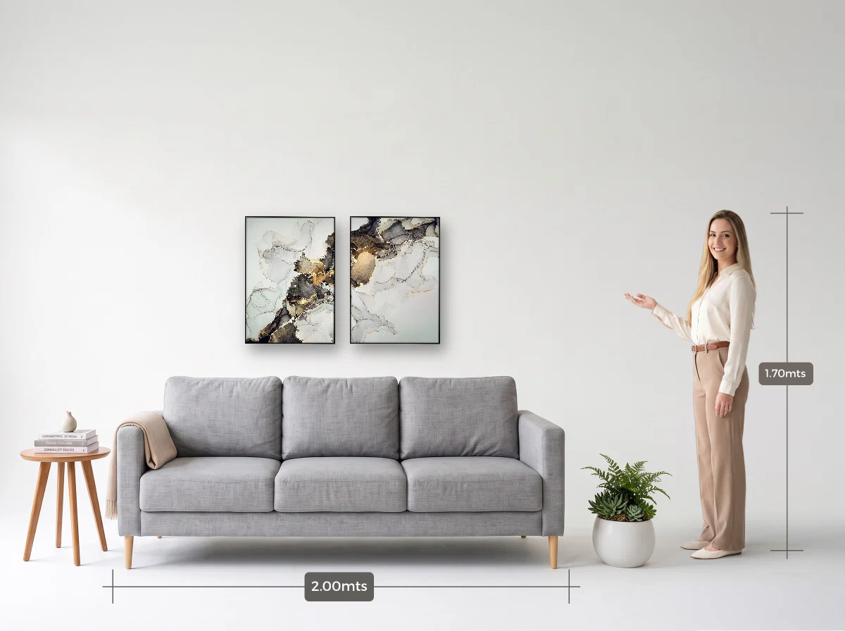 Duo 50×70 · Filete · preta · Sala · sofá de 2,00 m