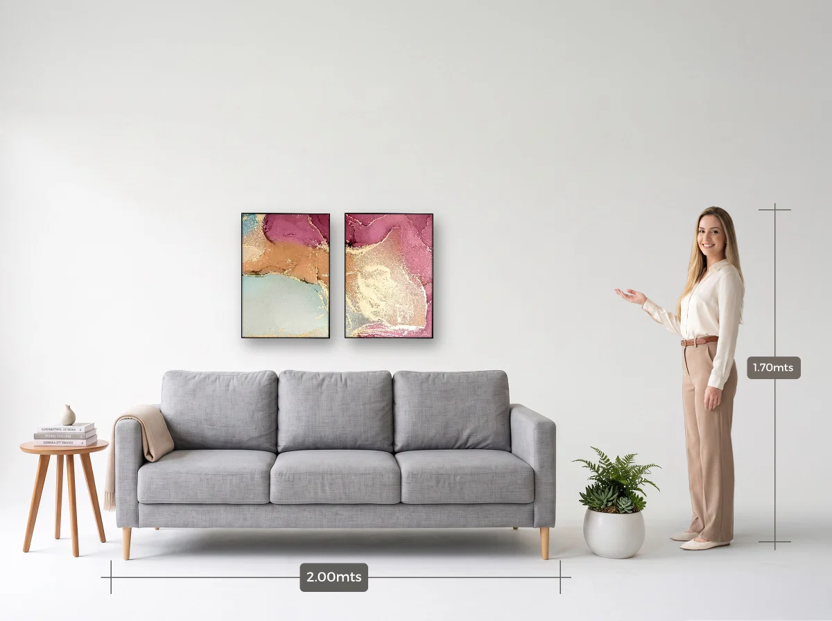 Duo 50×70 · Filete · preta · Sala · sofá de 2,00 m
