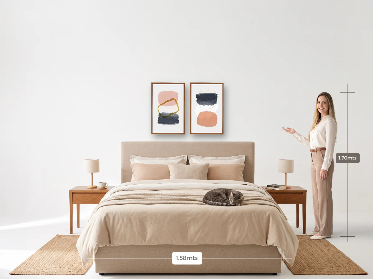 Duo 40×60 · Caixa · freijó · Quarto · cama queen