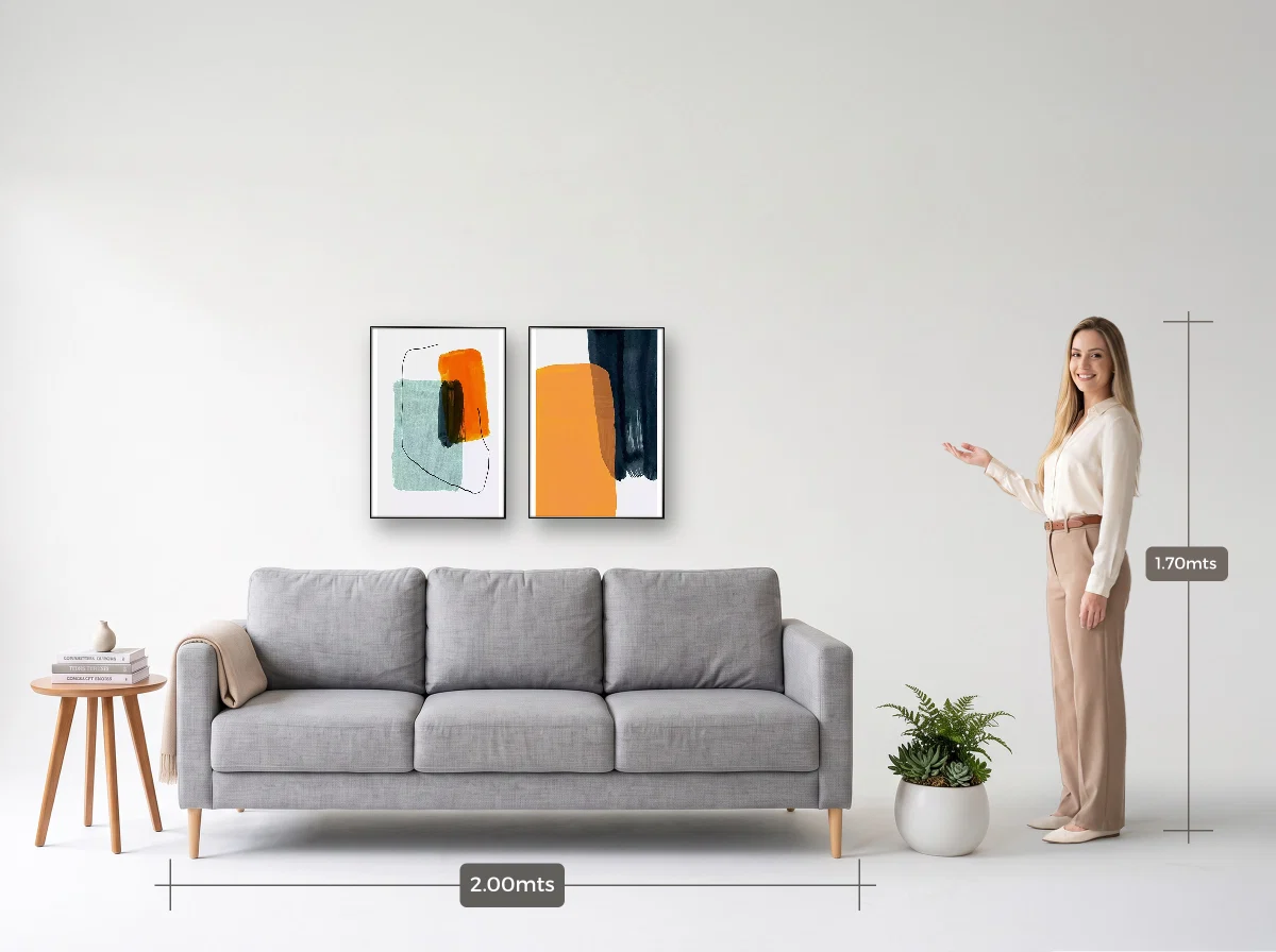 Duo 50×70 · Filete · preta · Sala · sofá de 2,00 m