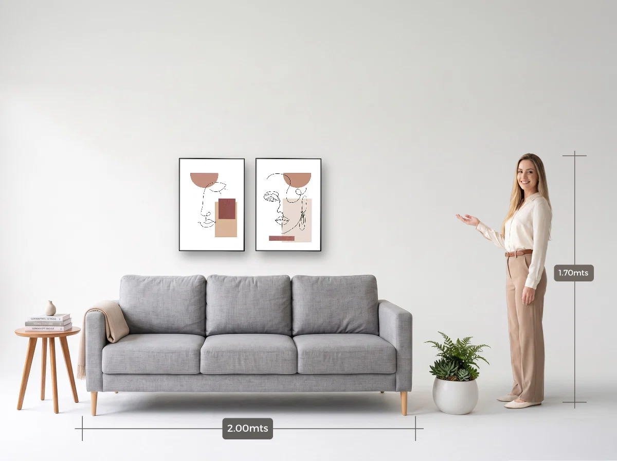 Duo 50×70 · Filete · preta · Sala · sofá de 2,00 m