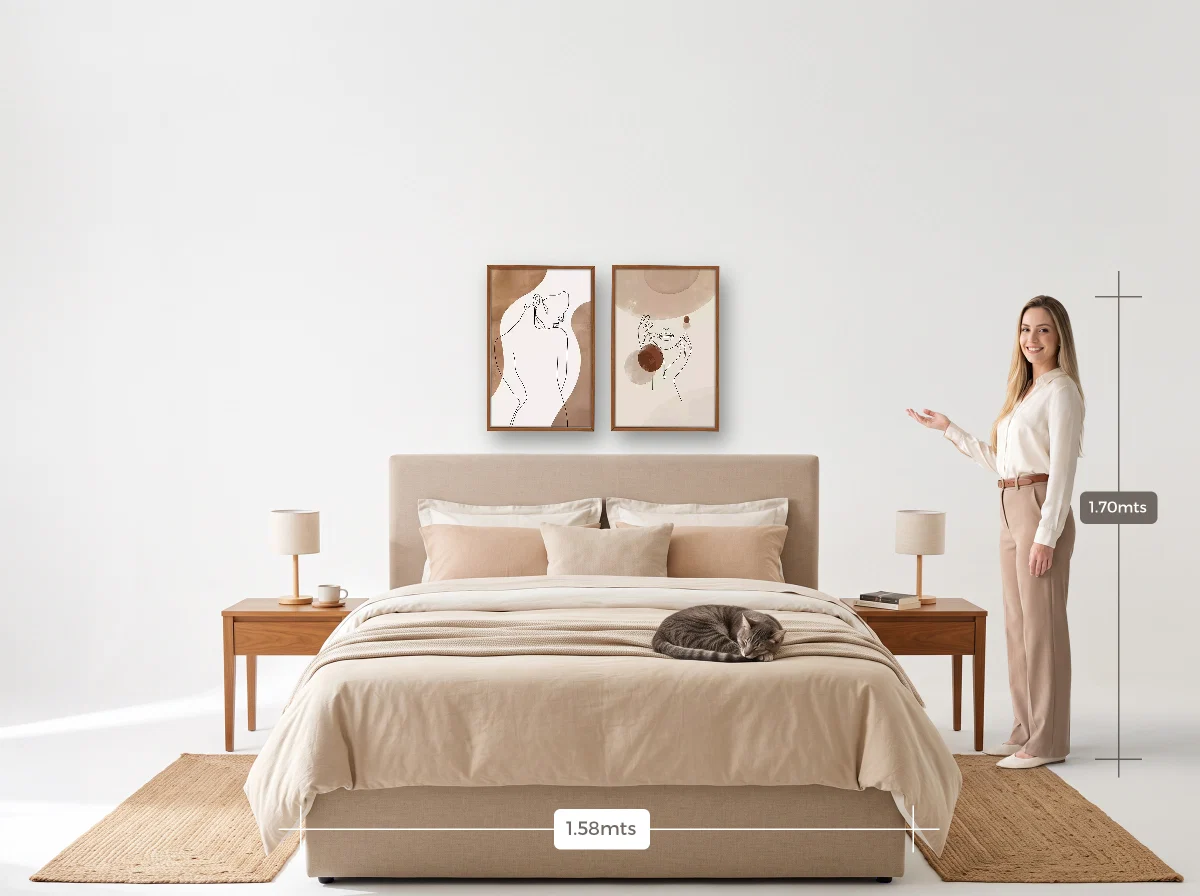 Duo 40×60 · Caixa · freijó · Quarto · cama queen