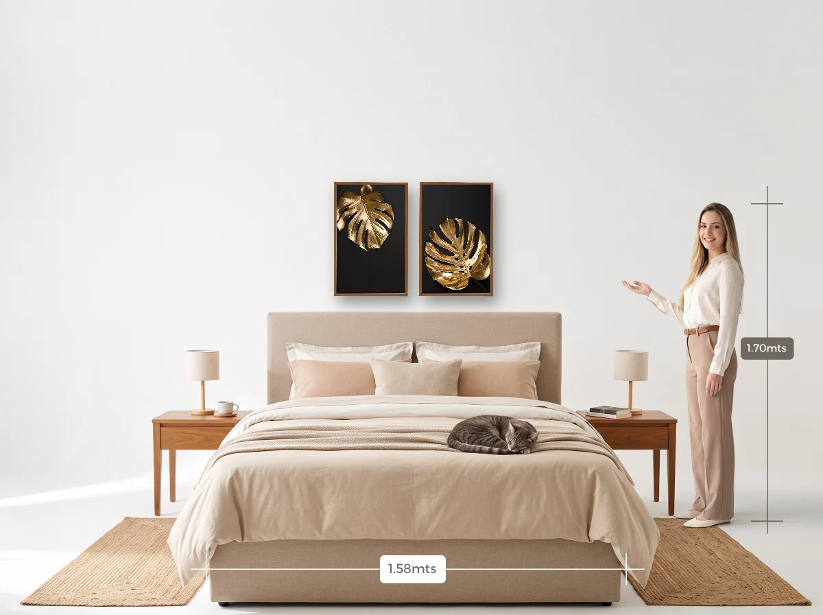 Duo 40×60 · Caixa · freijó · Quarto · cama queen