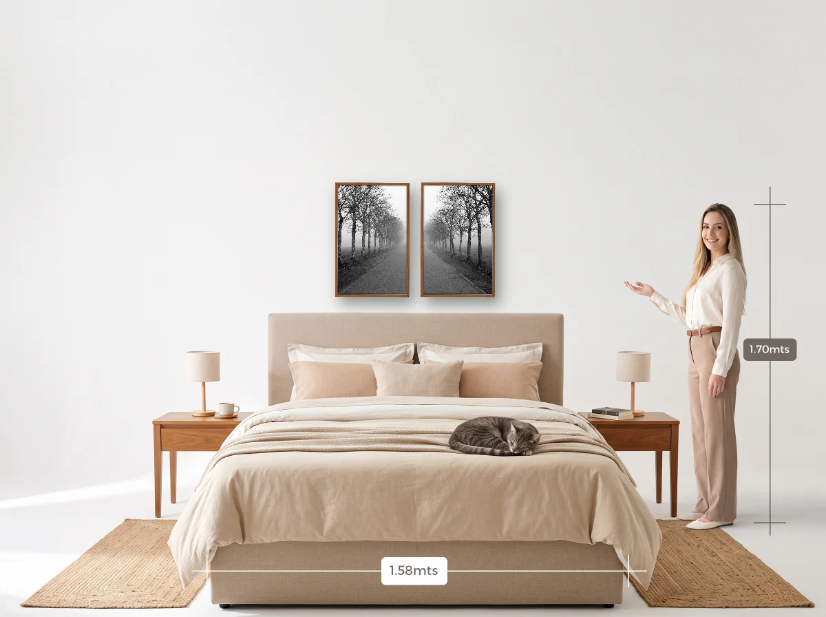 Duo 40×60 · Caixa · freijó · Quarto · cama queen