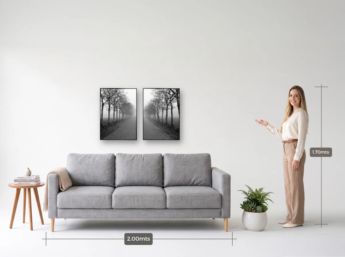 Duo 50×70 · Filete · preta · Sala · sofá de 2,00 m