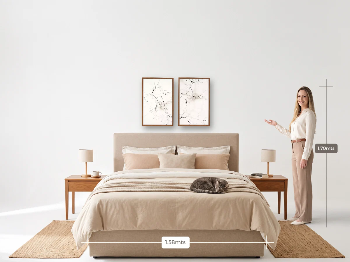 Duo 40×60 · Caixa · freijó · Quarto · cama queen