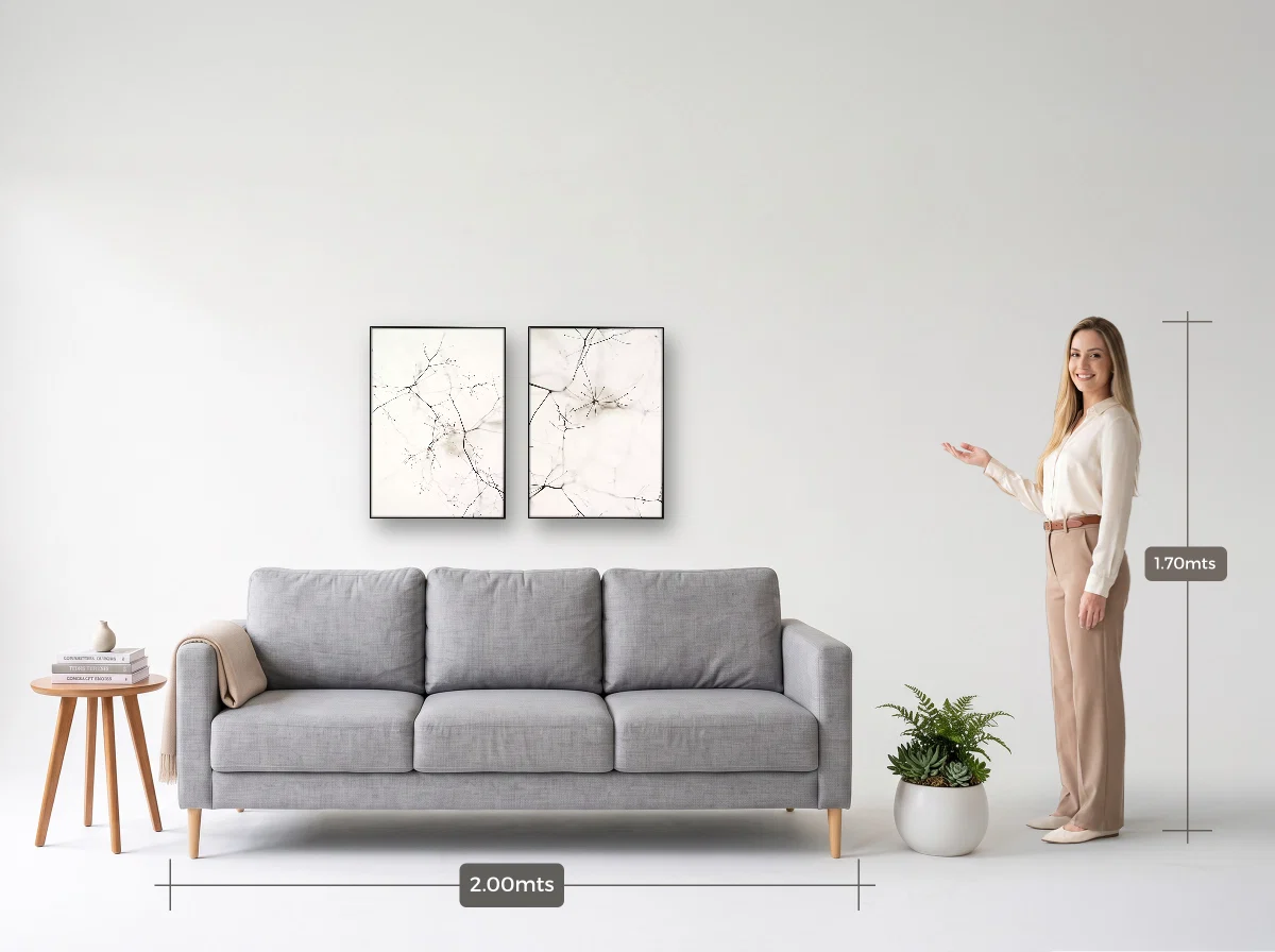Duo 50×70 · Filete · preta · Sala · sofá de 2,00 m