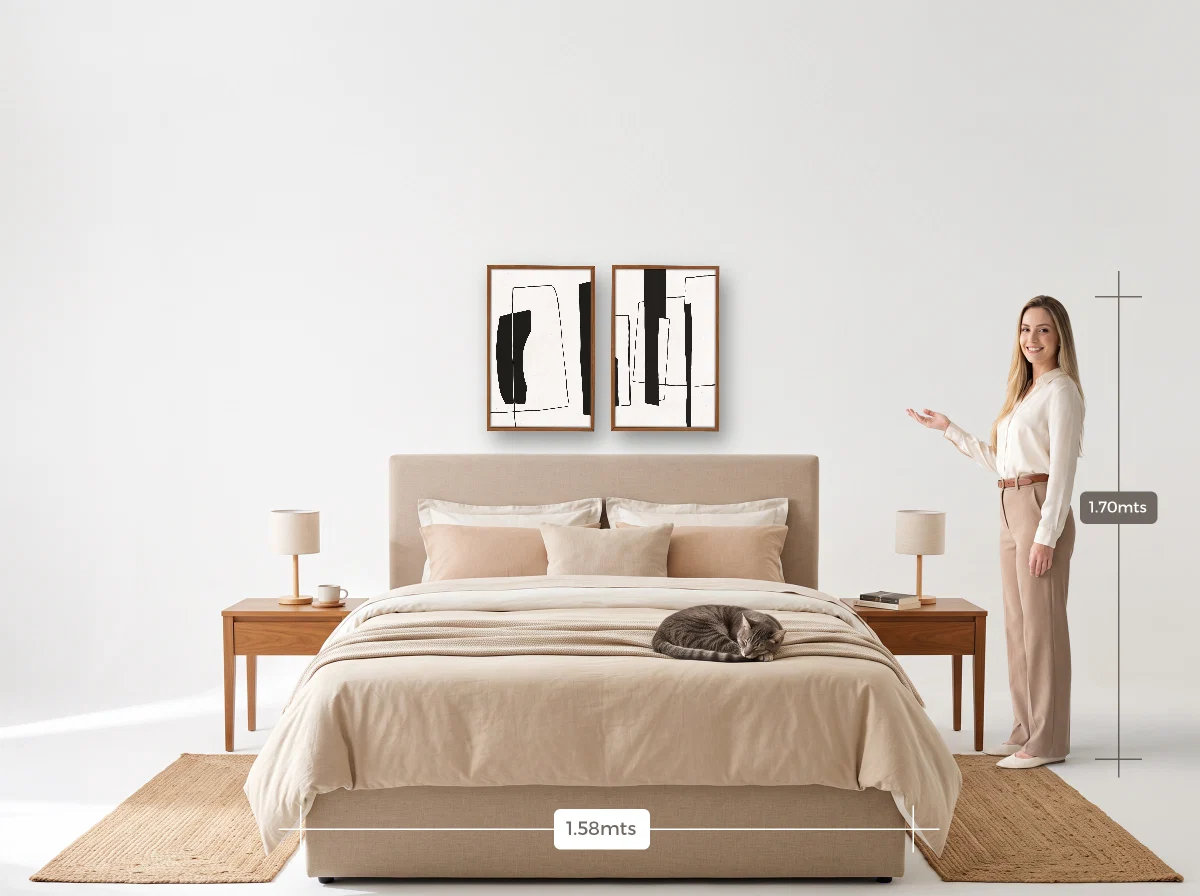 Duo 40×60 · Caixa · freijó · Quarto · cama queen