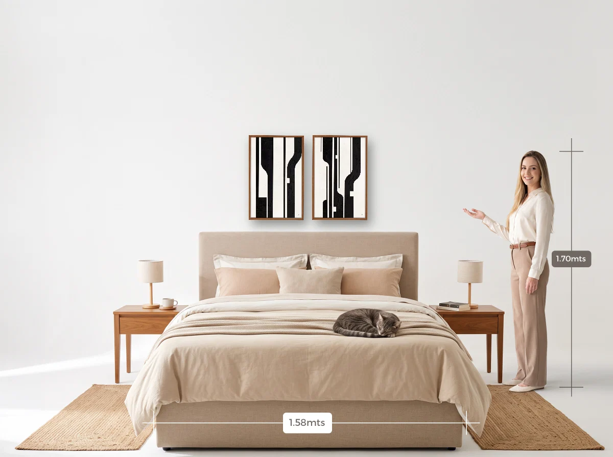 Duo 40×60 · Caixa · freijó · Quarto · cama queen