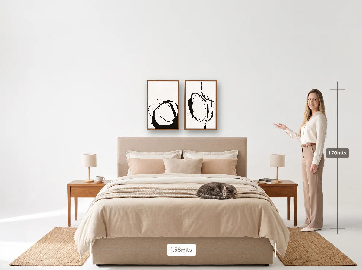 Duo 40×60 · Caixa · freijó · Quarto · cama queen