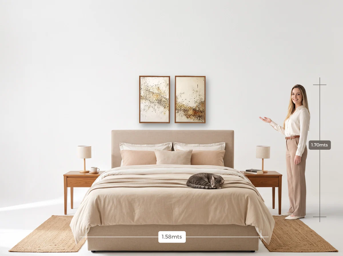 Duo 40×60 · Caixa · freijó · Quarto · cama queen