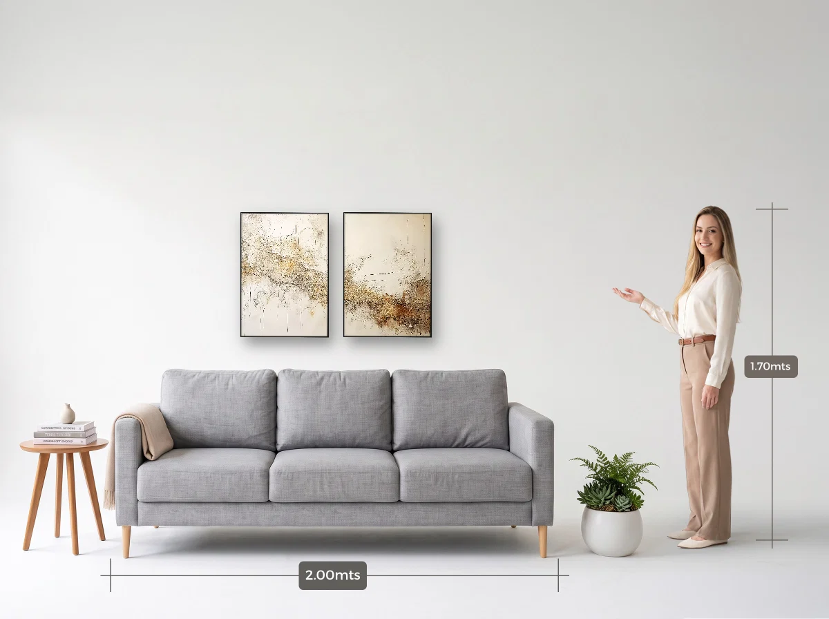 Duo 50×70 · Filete · preta · Sala · sofá de 2,00 m