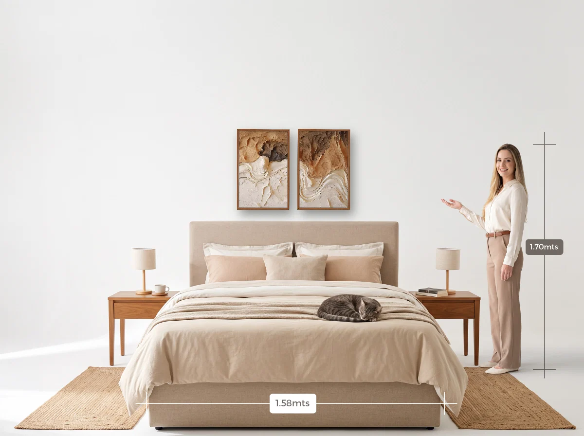 Duo 40×60 · Caixa · freijó · Quarto · cama queen