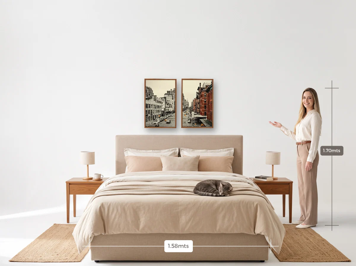 Duo 40×60 · Caixa · freijó · Quarto · cama queen