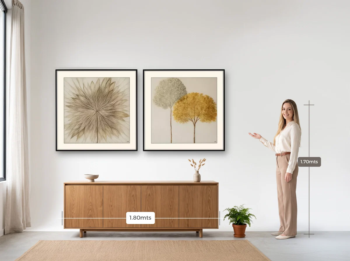 Duo 100×100 · Filete · preta · Sala · buffet de 1,80 m