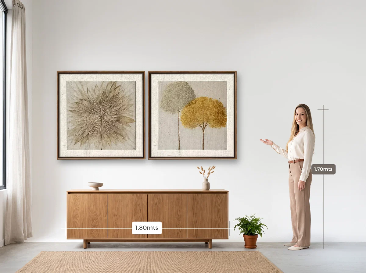 Duo 100×100 · Flutuante · tabaco · Sala · buffet de 1,80 m