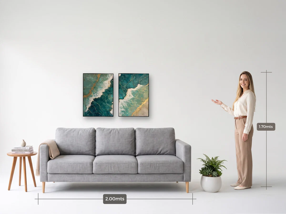 Duo 50×70 · Filete · preta · Sala · sofá de 2,00 m
