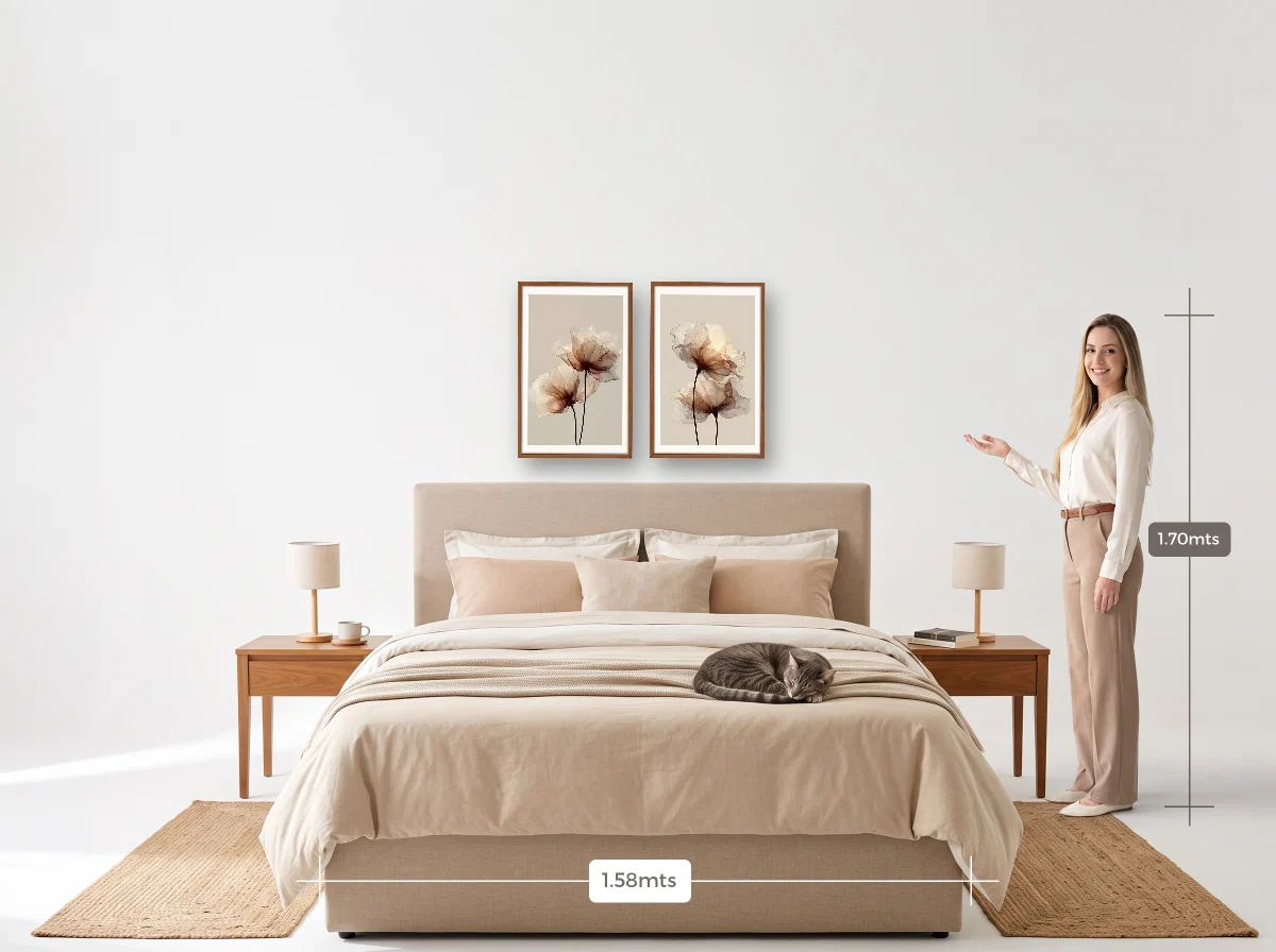Duo 40×60 · Caixa · freijó · Quarto · cama queen