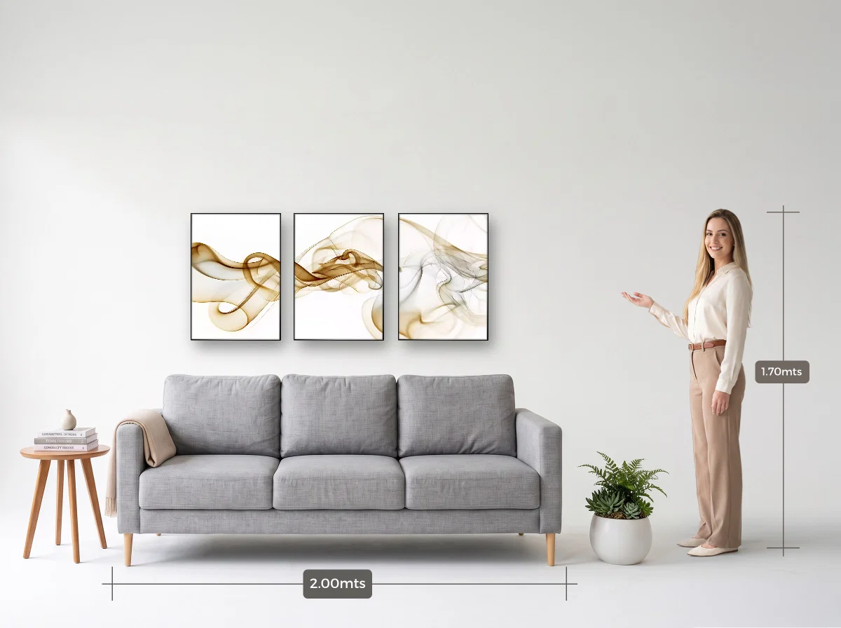 Trio 50×70 · Filete · preta · Sala · sofá de 2,00 m