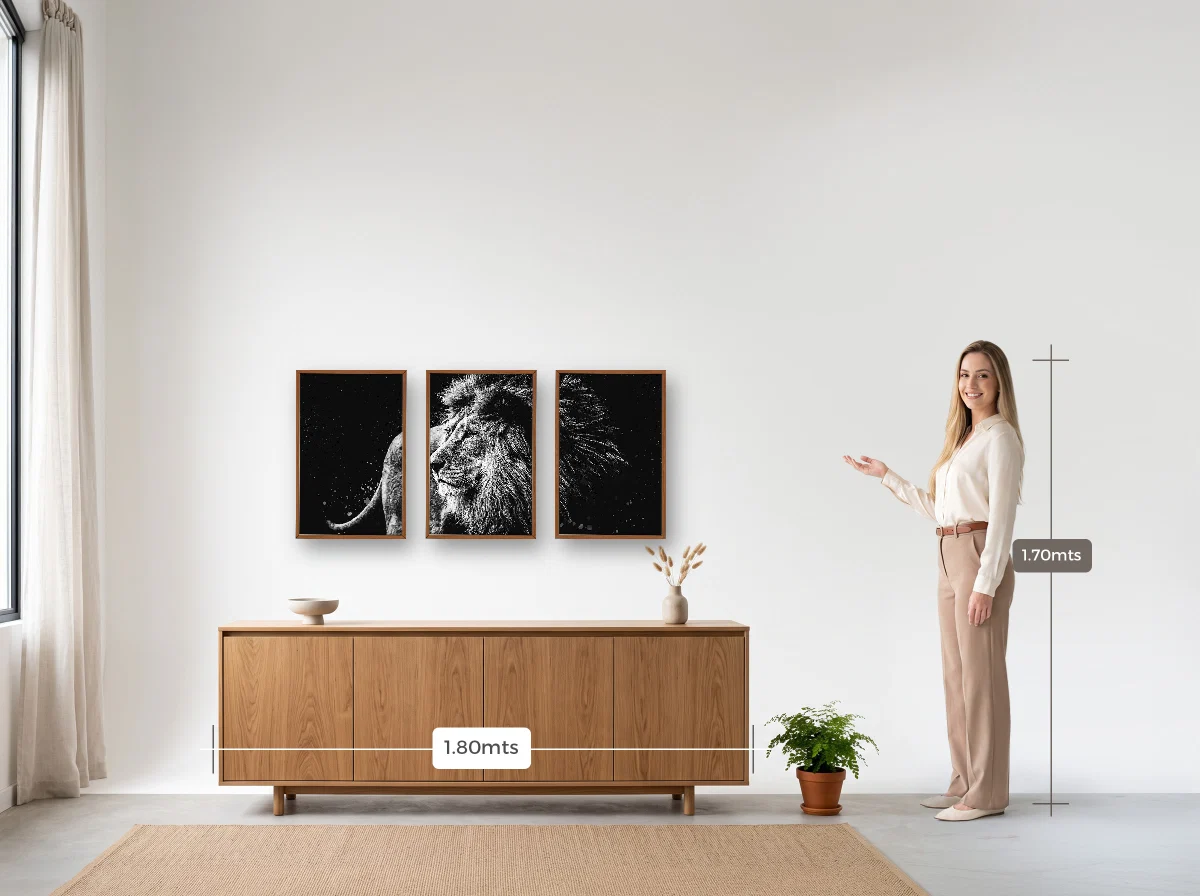 Trio 40×60 · Caixa · freijó · Sala · buffet de 1,80 m